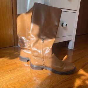 Madewell Tall Leather Riding Boots in Tan